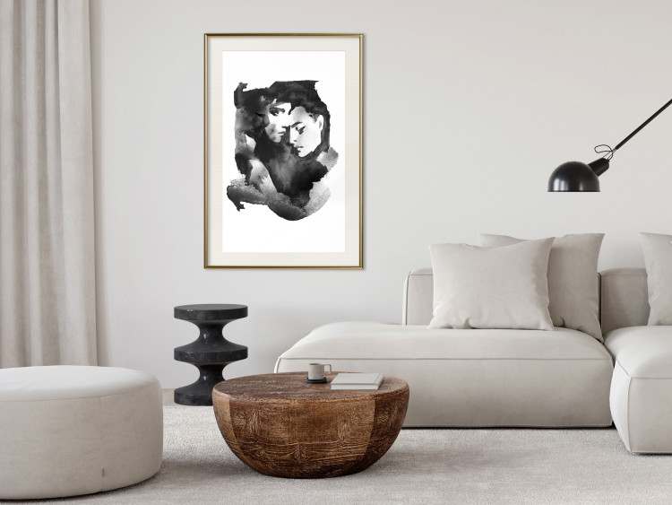 Wall Poster Love Longing - romantic couple on a solid white background 132161 additionalImage 22