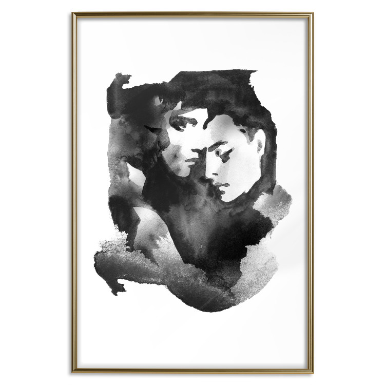 Wall Poster Love Longing - romantic couple on a solid white background 132161 additionalImage 17