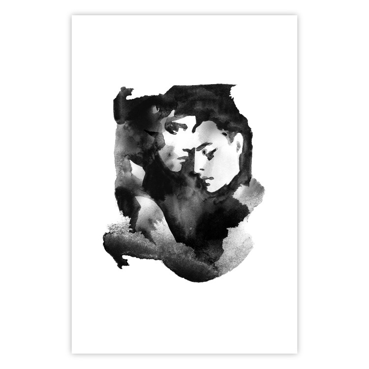 Wall Poster Love Longing - romantic couple on a solid white background 132161 additionalImage 25