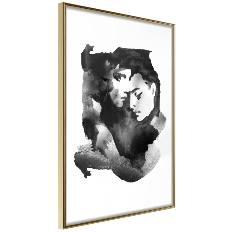 Wall Poster Love Longing - romantic couple on a solid white background 132161 additionalImage 12