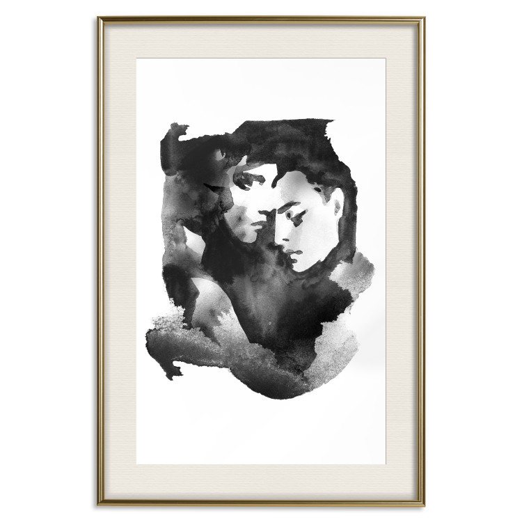 Wall Poster Love Longing - romantic couple on a solid white background 132161 additionalImage 20