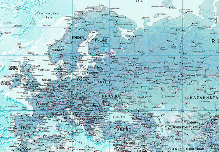 Large canvas print World Map: Sky Blue World [Large Format] 132361 additionalImage 4