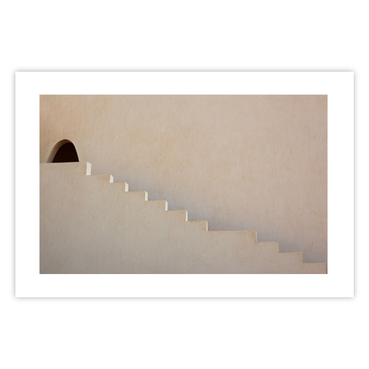 Wall Poster Hidden Passage - staircase architecture blended into a light background 134761 additionalImage 25
