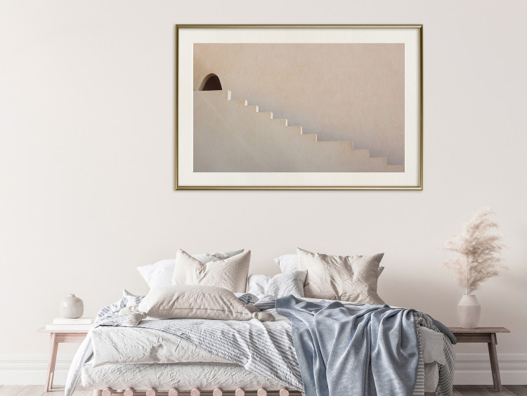 Wall Poster Hidden Passage - staircase architecture blended into a light background 134761 additionalImage 22