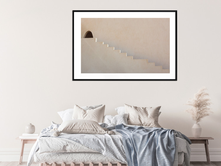 Wall Poster Hidden Passage - staircase architecture blended into a light background 134761 additionalImage 23