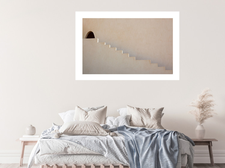 Wall Poster Hidden Passage - staircase architecture blended into a light background 134761 additionalImage 5