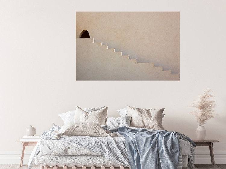 Wall Poster Hidden Passage - staircase architecture blended into a light background 134761 additionalImage 2