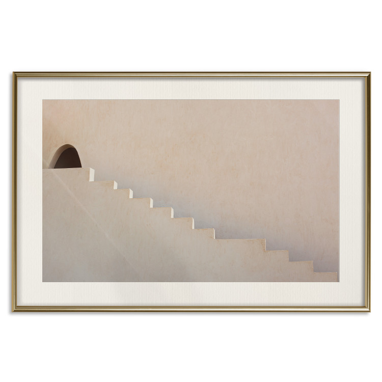 Wall Poster Hidden Passage - staircase architecture blended into a light background 134761 additionalImage 20