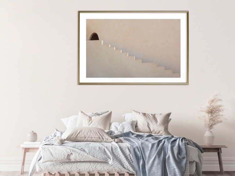 Wall Poster Hidden Passage - staircase architecture blended into a light background 134761 additionalImage 15