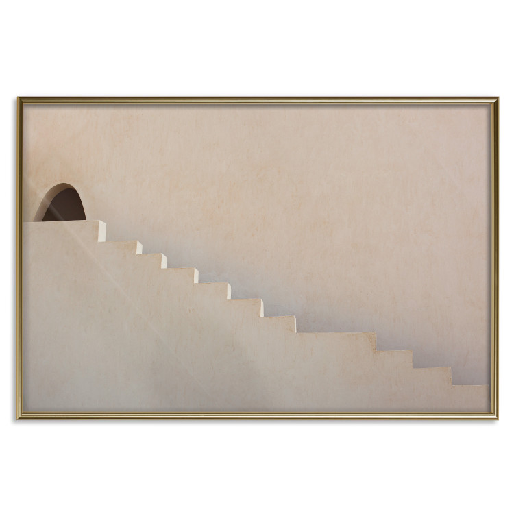 Wall Poster Hidden Passage - staircase architecture blended into a light background 134761 additionalImage 21
