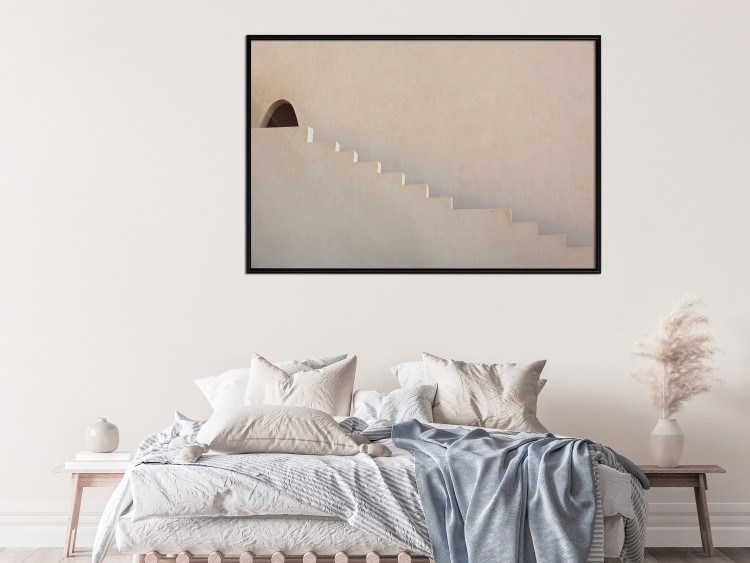 Wall Poster Hidden Passage - staircase architecture blended into a light background 134761 additionalImage 4