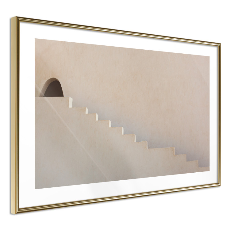 Wall Poster Hidden Passage - staircase architecture blended into a light background 134761 additionalImage 9