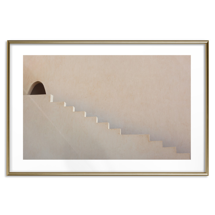 Wall Poster Hidden Passage - staircase architecture blended into a light background 134761 additionalImage 14