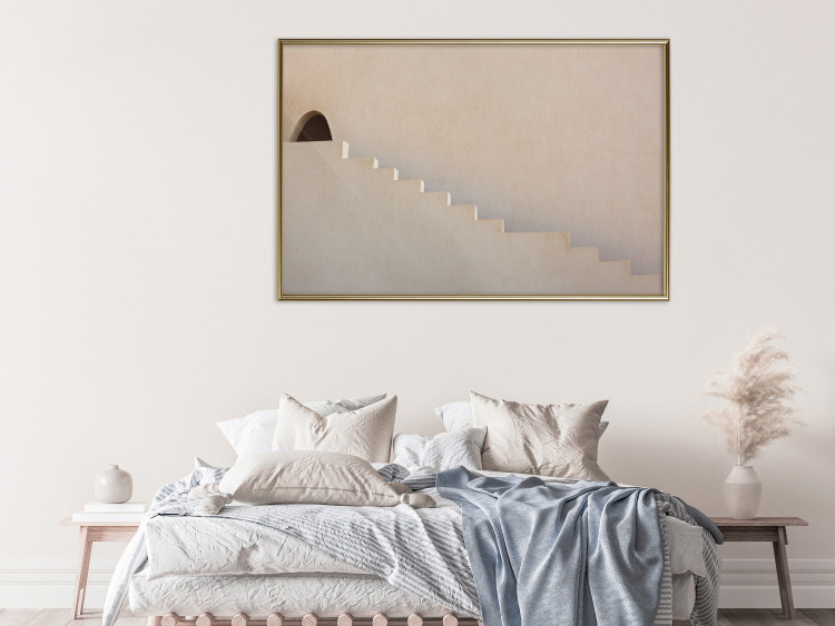 Wall Poster Hidden Passage - staircase architecture blended into a light background 134761 additionalImage 5