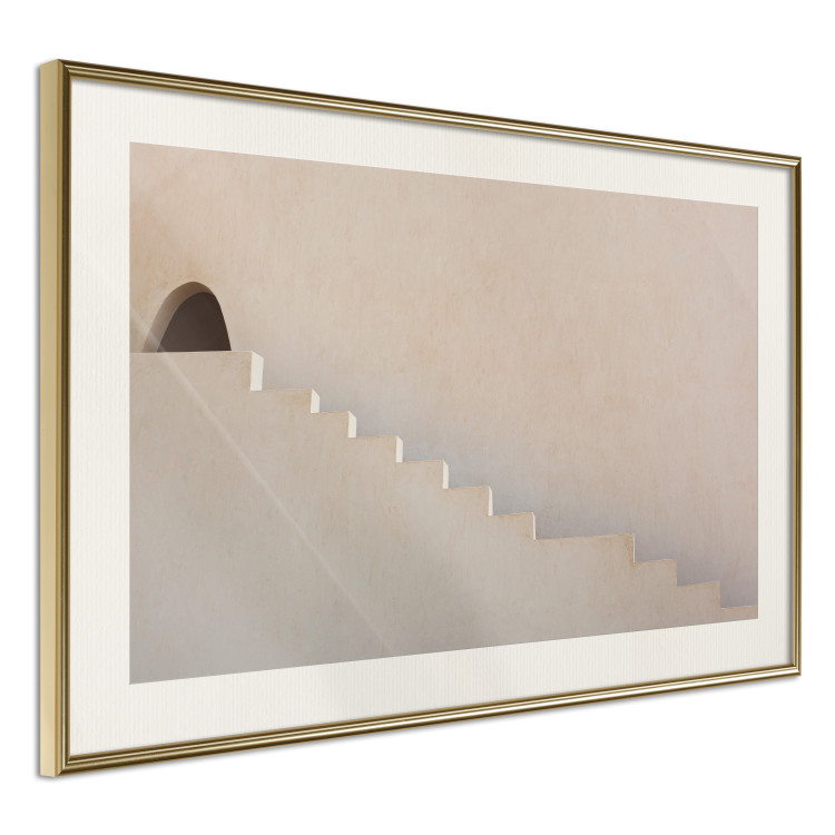 Wall Poster Hidden Passage - staircase architecture blended into a light background 134761 additionalImage 3