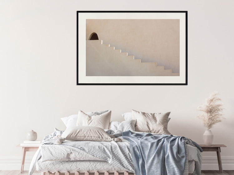 Wall Poster Hidden Passage - staircase architecture blended into a light background 134761 additionalImage 24