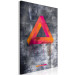 Canvas Penrose triangle - bright spatial figure on a gray background 134861 additionalThumb 2