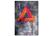 Canvas Penrose triangle - bright spatial figure on a gray background 134861