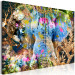Canvas Print Sultan (1-piece) Wide - abstract colorful elephant with flowers 135461 additionalThumb 2