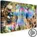 Canvas Print Sultan (1-piece) Wide - abstract colorful elephant with flowers 135461 additionalThumb 6