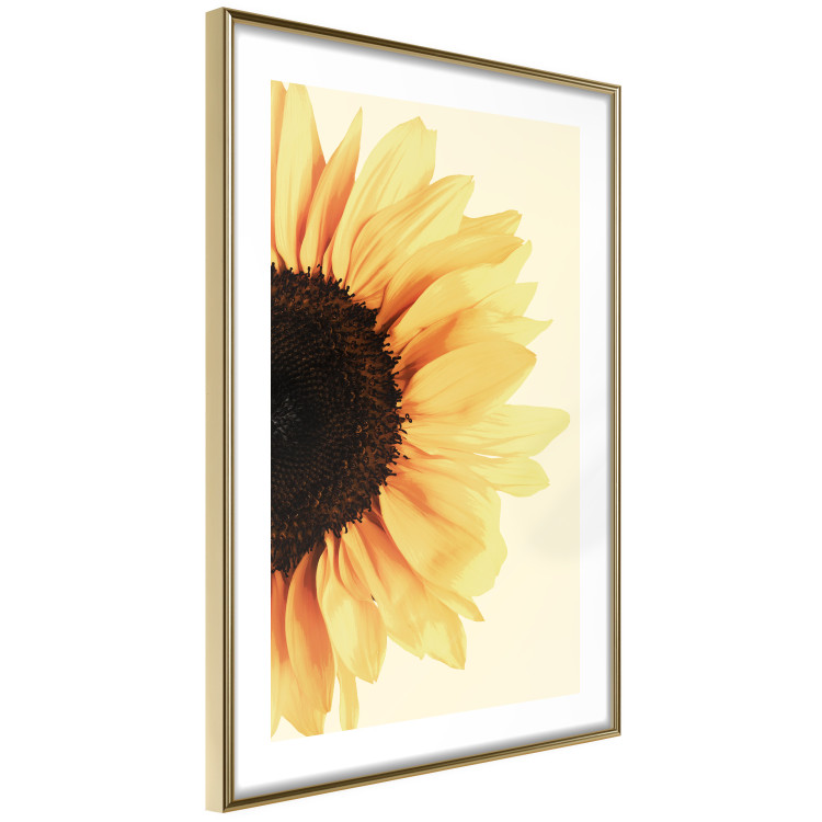 Wall Poster Closer to the Sun - natural sunflower on a gently yellow background 135761 additionalImage 10