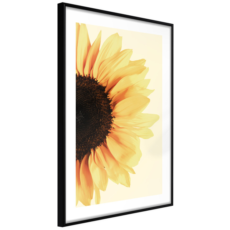 Wall Poster Closer to the Sun - natural sunflower on a gently yellow background 135761 additionalImage 9