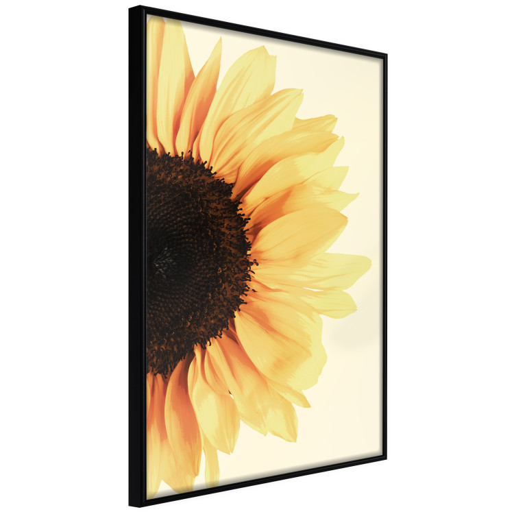 Wall Poster Closer to the Sun - natural sunflower on a gently yellow background 135761 additionalImage 7