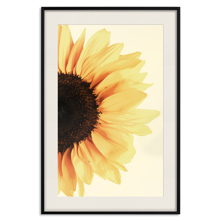 Wall Poster Closer to the Sun - natural sunflower on a gently yellow background 135761 additionalImage 6