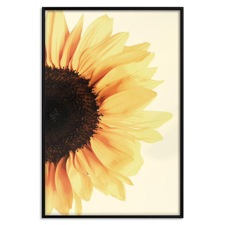 Wall Poster Closer to the Sun - natural sunflower on a gently yellow background 135761 additionalImage 18