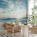 Wall Mural Abandoned beach - seascape with waves, birds and a setting sun 138461 additionalThumb 7