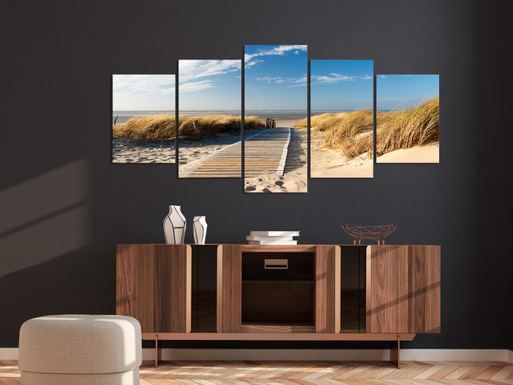 Canvas Unguarded beach - 5 pieces 142061 additionalImage 3