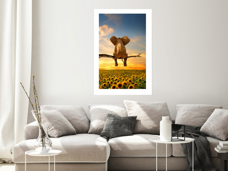 Poster Elephant and Sunflowers [Poster] 142861 additionalImage 11