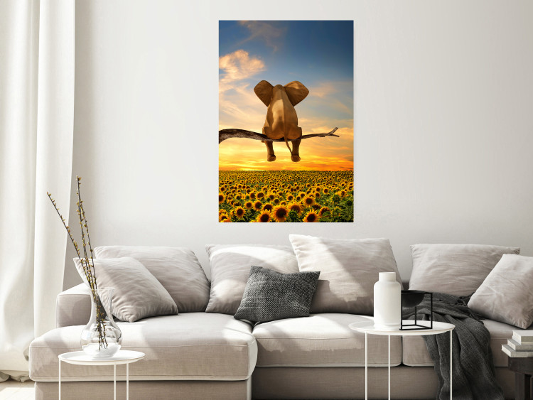 Poster Elephant and Sunflowers [Poster] 142861 additionalImage 14