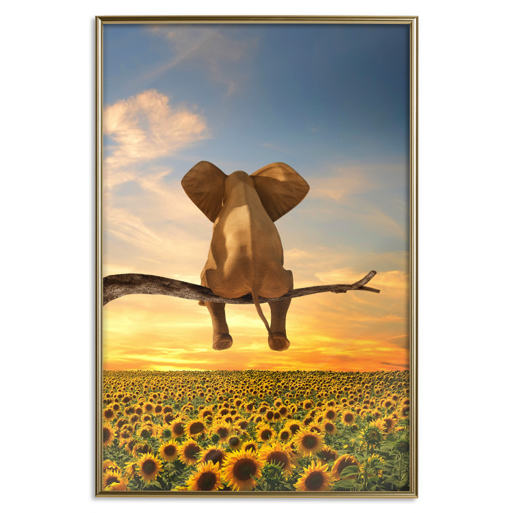 Poster Elephant and Sunflowers [Poster] 142861 additionalImage 25