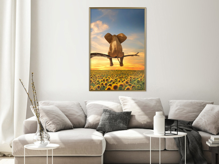 Poster Elephant and Sunflowers [Poster] 142861 additionalImage 17