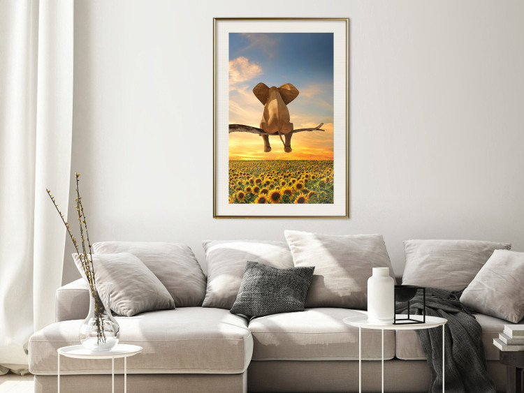 Poster Elephant and Sunflowers [Poster] 142861 additionalImage 15