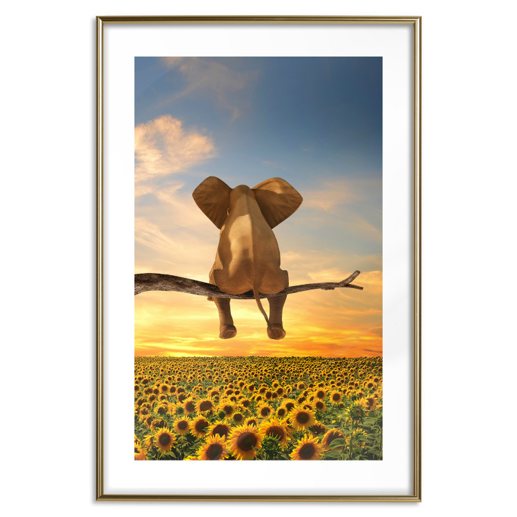 Poster Elephant and Sunflowers [Poster] 142861 additionalImage 19