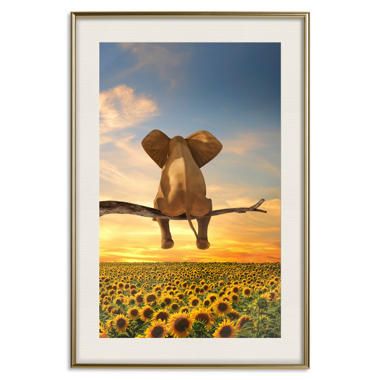 Poster Elephant and Sunflowers [Poster] 142861 additionalImage 23