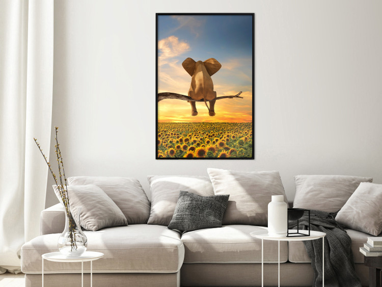 Poster Elephant and Sunflowers [Poster] 142861 additionalImage 12