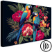 Canvas Exotic Birds - Parrots Among Colorful Vegetation in the Jungle 149861 additionalThumb 6