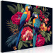 Canvas Exotic Birds - Parrots Among Colorful Vegetation in the Jungle 149861 additionalThumb 2