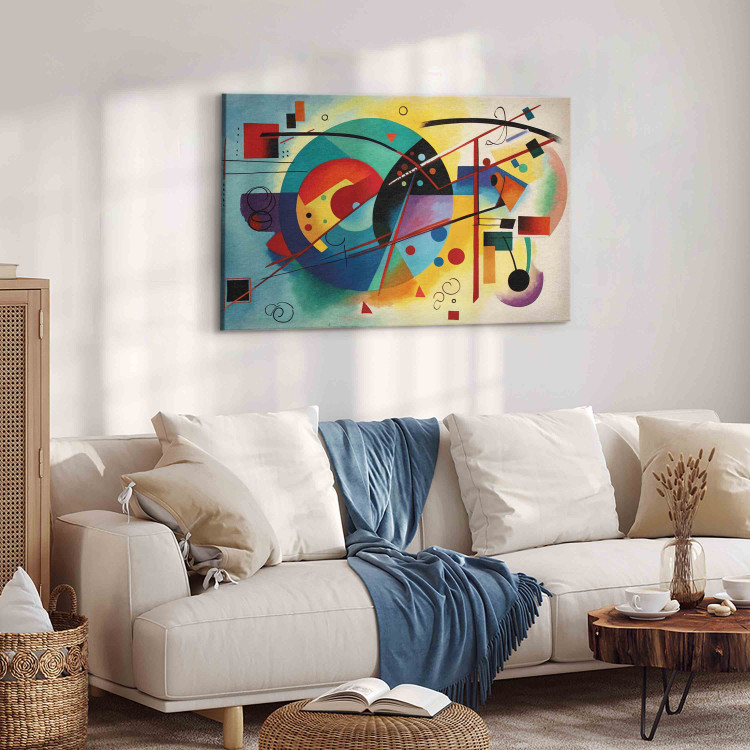 Canvas Art Print Colorful Abstraction - A Composition Inspired by Kandinsky’s Work 151061 additionalImage 4