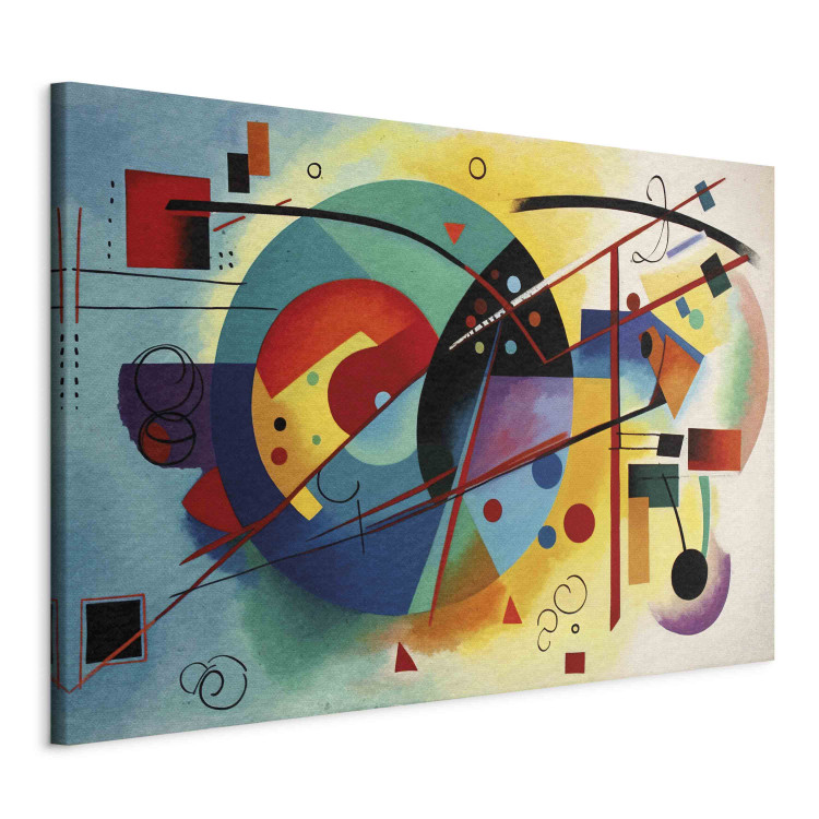 Canvas Art Print Colorful Abstraction - A Composition Inspired by Kandinsky’s Work 151061 additionalImage 2