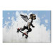 Canvas Dog on Skateboard - Graffiti Depicting the Animal in Banksy Style 151761