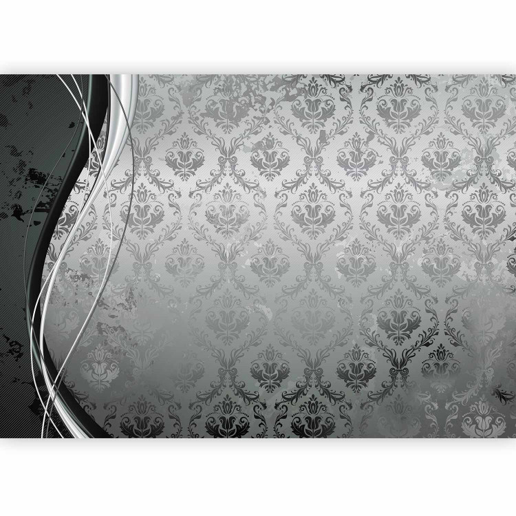 Wall Mural Retro Clouds - Abstraction with Numerous Ornaments in Silver Color 60861 additionalImage 1
