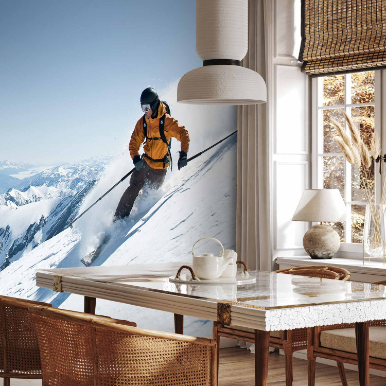 Wall Mural Extreme Sports - Winter skiing on snow in high mountains 61161 additionalImage 7