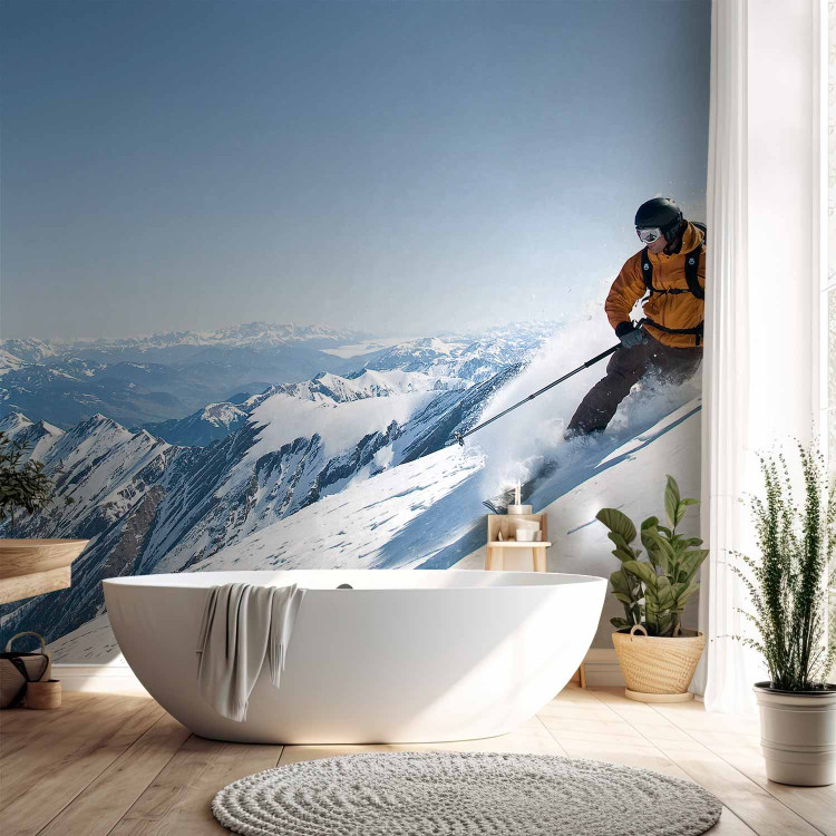 Wall Mural Extreme Sports - Winter skiing on snow in high mountains 61161 additionalImage 8