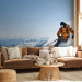 Wall Mural Extreme Sports - Winter skiing on snow in high mountains 61161