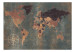 Wall Mural World in green - map of the continents on a non-uniform background with a compass 91661 additionalThumb 1