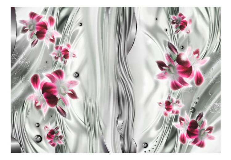 Wall Mural Pink orchid in platinum 97161 additionalImage 1